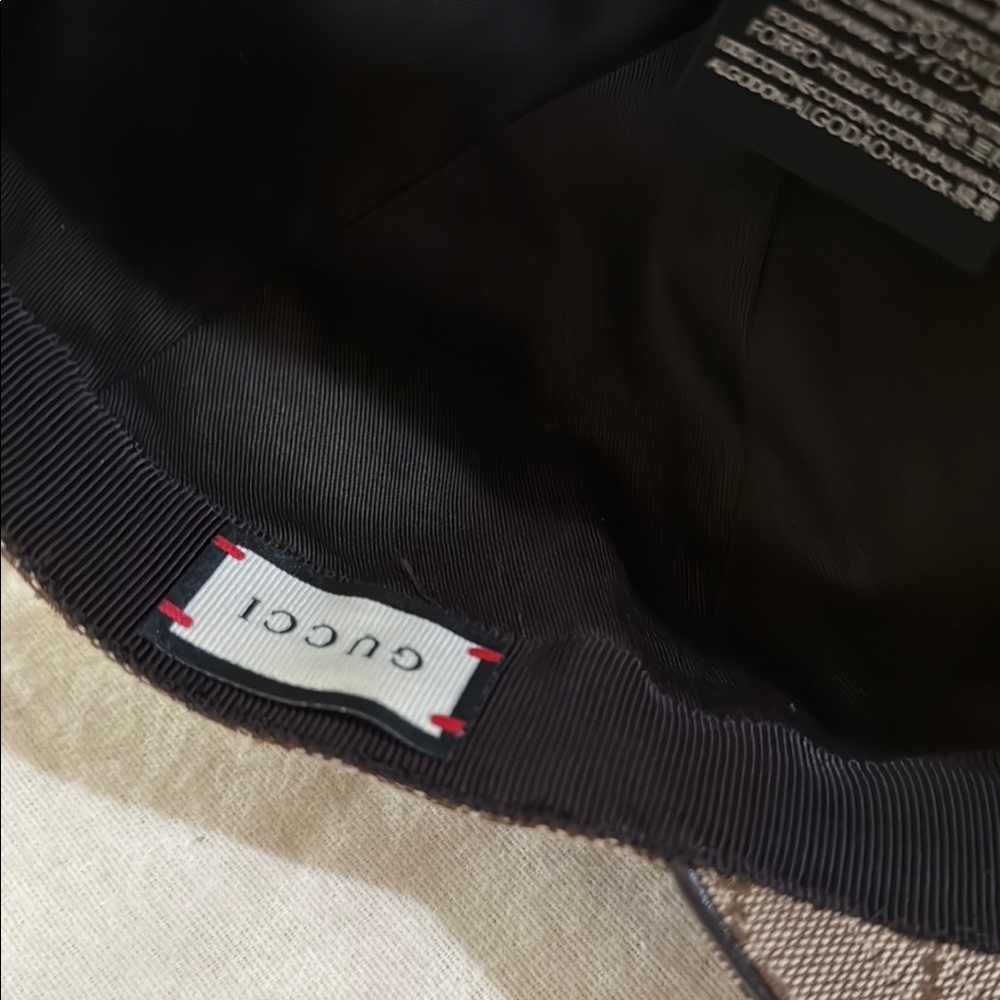Gucci Tan Monogram hat - Picture 5 of 8